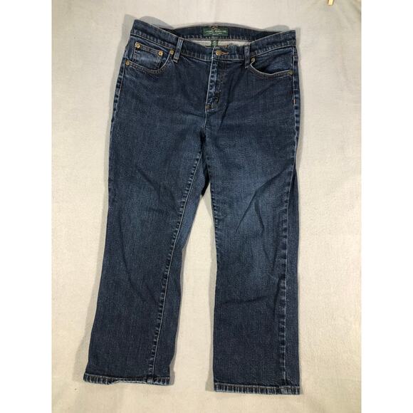 Lauren Ralph Lauren Classic Straight Jeans Women Dark Wash Denim 14P, petite - Picture 2 of 7
